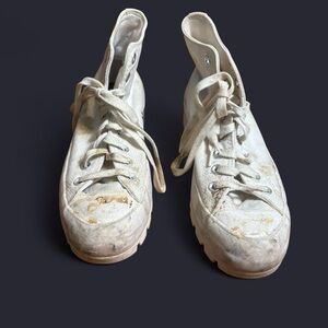Converse Platform High-Tops White Sneakers Size 8.5